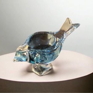 Studio Crystal Blue Bird Votive Tea Candle Holder